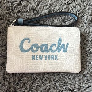 Coach New York Cream Wristlet